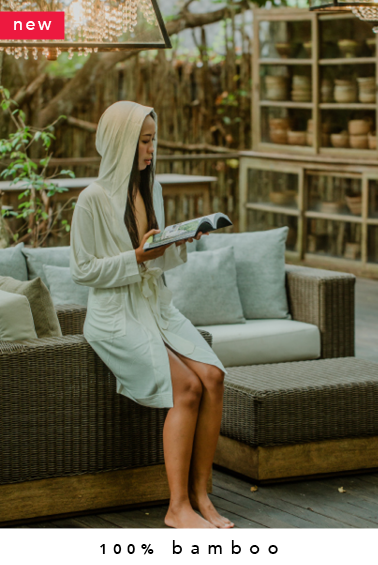 100% bambus luxuriöser kimono damen (sonderanfertigung in Bali + naturfarbstoff)