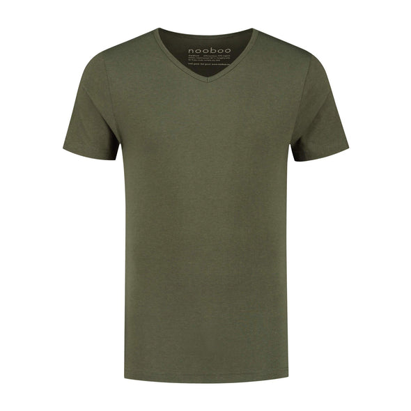 nooboo luxuriöses bambus t-shirt mit v-ausschnitt 185 gramm